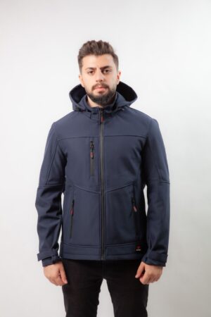 Ustaİş Lacivert Kapşonlu Softshell Mont
