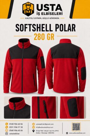 USTA İŞ SOFTSHELL POLAR MONT KIRMIZI
