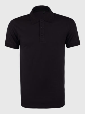PREMİUM POLO YAKA PAMUK PİKE SİYAH (LYCRA PENYE)