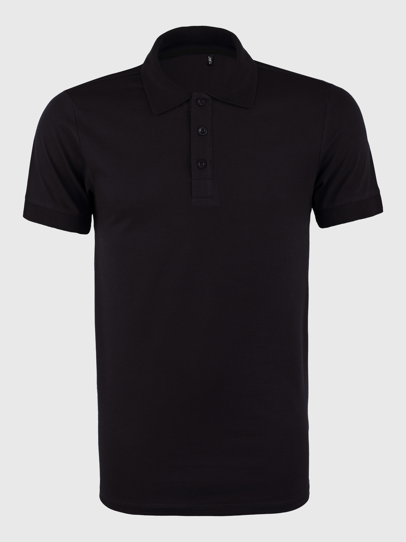 PREMİUM POLO YAKA PAMUK PİKE SİYAH (LYCRA PENYE)