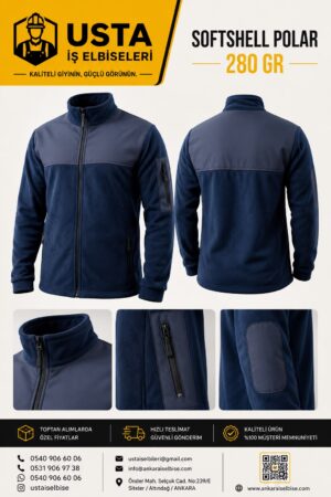 USTA İŞ SOFTSHELL POLAR MONT LACİVERT