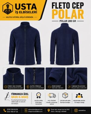 USTA İŞ FLETO CEP POLAR MONT LACİVERT
