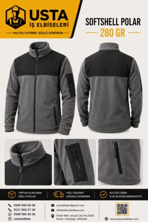 USTA İŞ SOFTSHELL POLAR MONT GRİ