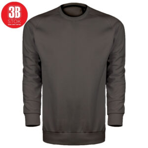 3B 3 İPLİK SIFIR YAKA PREMIUM ŞARDONSUZ SWEAT GRİ