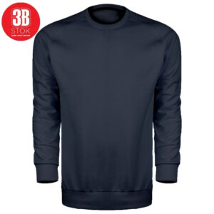 3B 3 İPLİK SIFIR YAKA PREMIUM ŞARDONSUZ SWEAT LACİVERT