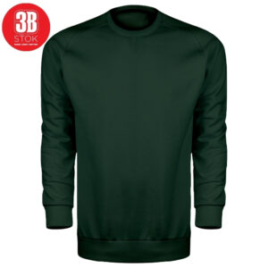3B 3 İPLİK SIFIR YAKA PREMIUM ŞARDONSUZ SWEAT YEŞİL