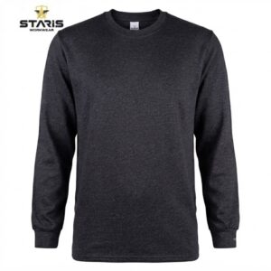 BASIC İKİ İPLİK BİSİKLET YAKA SWEATSHİRT FÜME