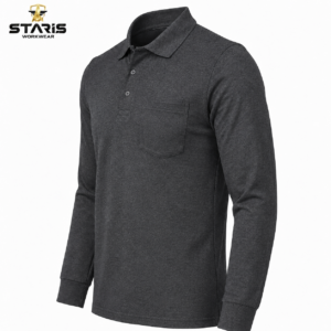 BASIC İKİ İPLİK POLO YAKA SWEATSHİRT FÜME