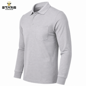 BASIC İKİ İPLİK POLO YAKA SWEATSHİRT GRİ
