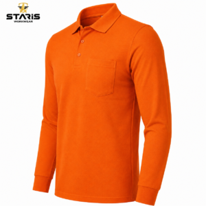 BASIC İKİ İPLİK POLO YAKA SWEATSHİRT TURUNCU